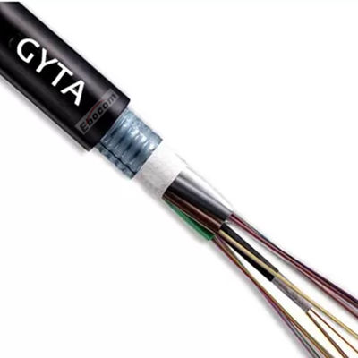 G652D Single Mode GYTA 12-Core Outdoor Armored Fiber Optic Cable Loose Tube Stranded Aluminum Tape Armored PE Jacket Suitable for Long Distance Backbone Networks