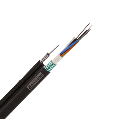 आउटडोर Fig8 GYTC8S स्टील वायर फाइबर ऑप्टिकल सिंगल मोड केबल मल्टी कोर ब्लैक 2 से 96 कोर के साथ