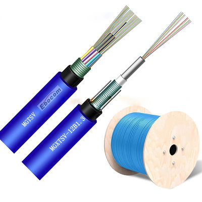Flame Retardant Mining Fiber Cable MGTSV G652D 12 24 36 48 core Double Armoured for Communication
